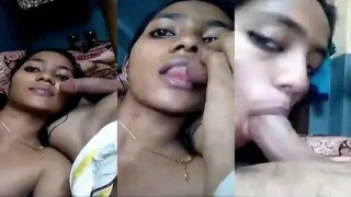 Gf k muh k upar rakh diya kadak lund gf ne jeebh lagake chaata